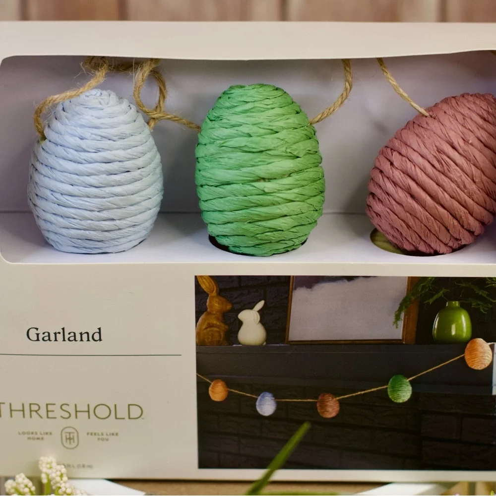 Threshold Holiday Garland with Multicolor Eggs